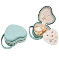 Guangzhou Manufacturer Wholesale Fashion Ring Necklace Storage Case Heart Shape Travel Portable Jewelry Organizer Box