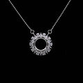 Sterling Silver 10mm/11mm Semi Mount Necklace Empty Frame Blank Support Setting Base Holder Without Center Stone for Inlay DIY