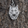 Geometric Viking Wolf Keychain Men Car Gift Souvenirs Wild Animal Keychain