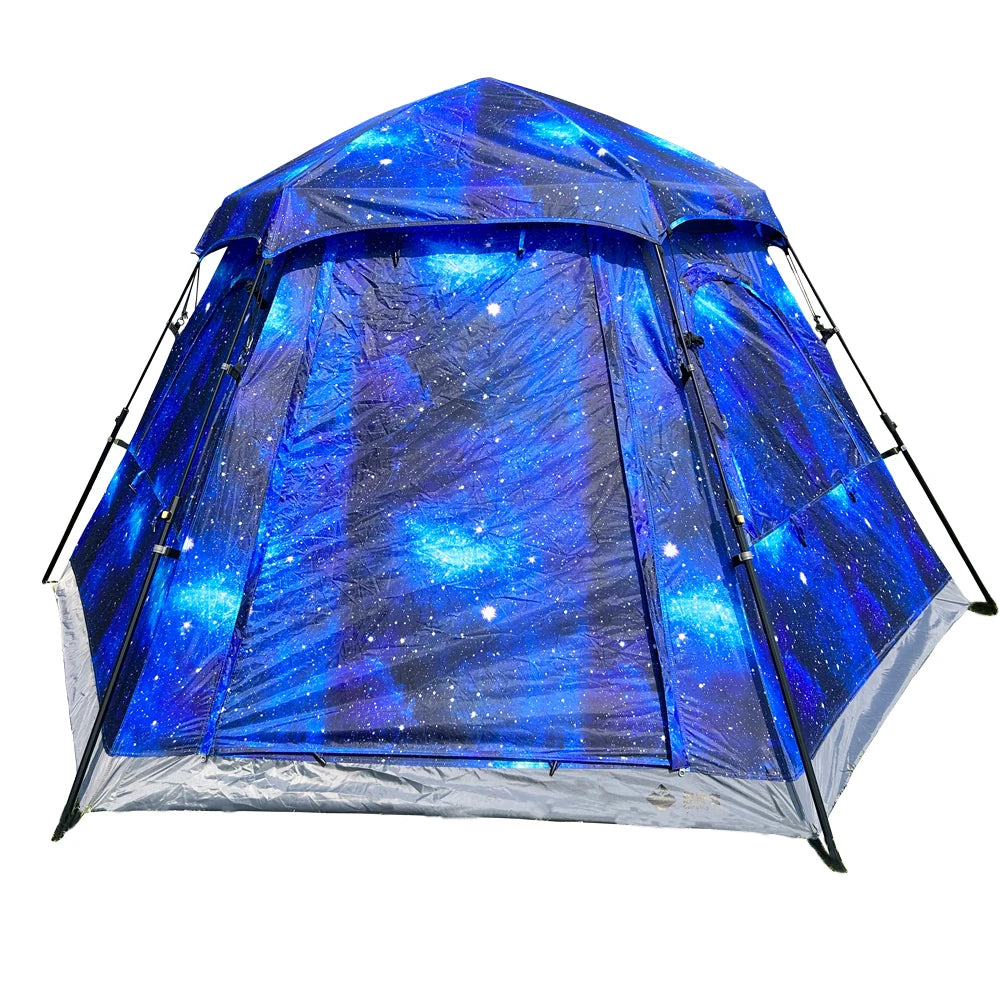 Automatic 5-8 Person Park Tent Outdoor Hexagonal Automatic Quick Open Portable Folding Camping Tent Automatic Tent MegaBDM