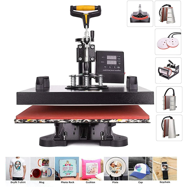 Professional 29*38cm Semi-Auto Open 80x100 t Shirt Heat Press Machine