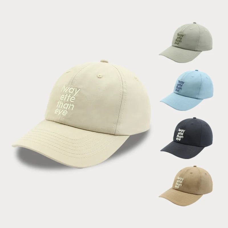 Custom 6 Panel Plain Color 100% Cotton Embroidery Letter Baseball Caps Adjustable Hat for Outdoor Sport Cap