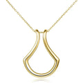 SC Geometric Ring Holder Pendant Necklace Infinity Love Gift Necklace U Shaped Ring Holder Necklace for Women Men