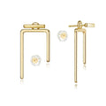 Geometric Drop Earring Stud Dainty Rose Huggie Big Statement Eardrop Custom 9ct 14k 18k Solid Gold Hoop Earrings for Women