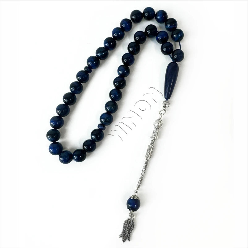 Factory Wholesale Tiger Eye Stone 33 Muslim Rosary Bead Islam Prayer Beads Tasbih Misbaha Tasbeeh Subha