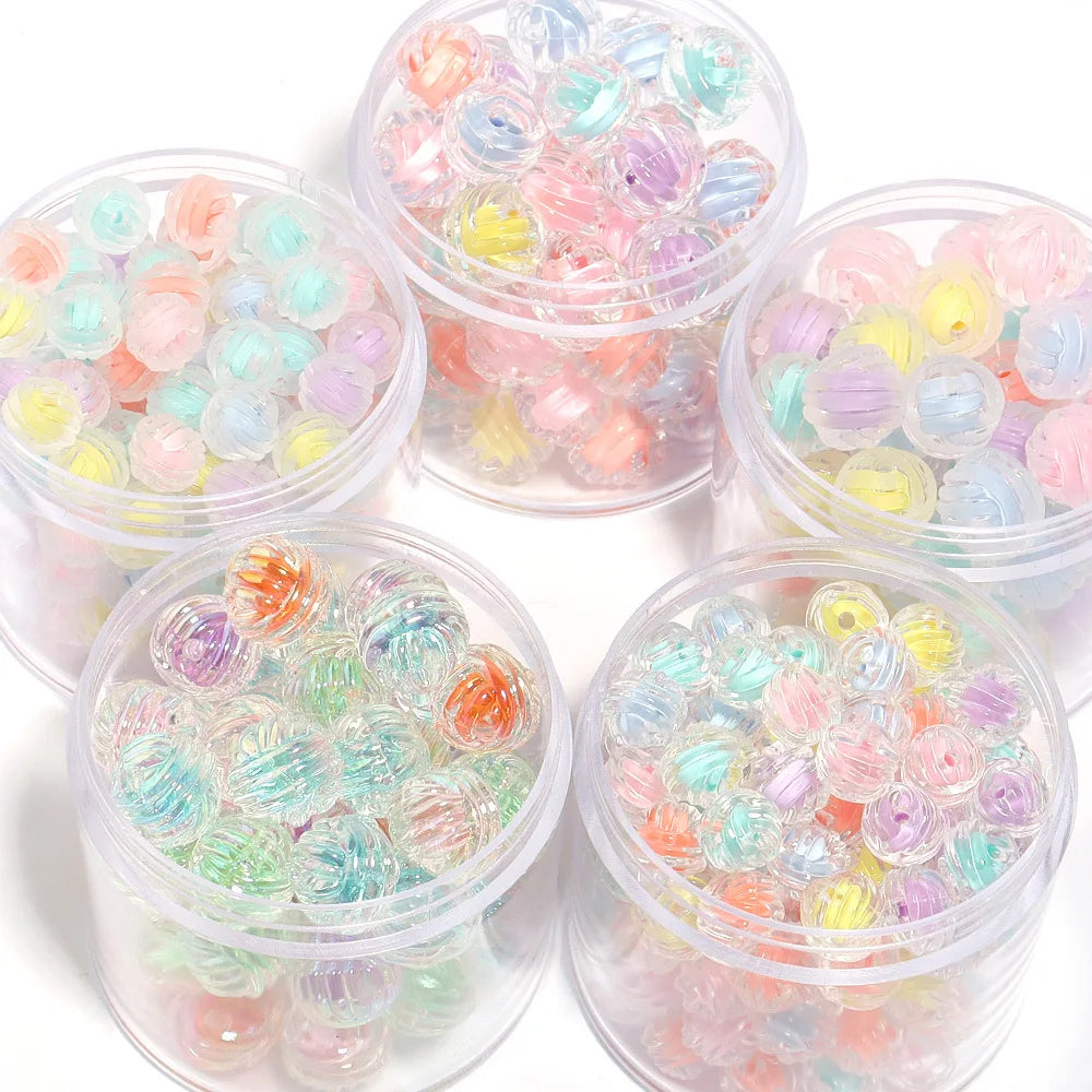 68 Candy Color Flower Heart Bead Multistyles Sizes Acrylic Beads for Diy Mobile Phone Chains Keychains Beaded Accessories