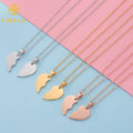 Personalized Wholesale Price Valentines Jewelry Gift Stainless Steel Matching Broken Heart Couple Necklace for Lovers
