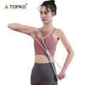 TOPKO Stocked Yoga Resistance Exercise Bands  Pull Rope 8 Shaped Resistance Band