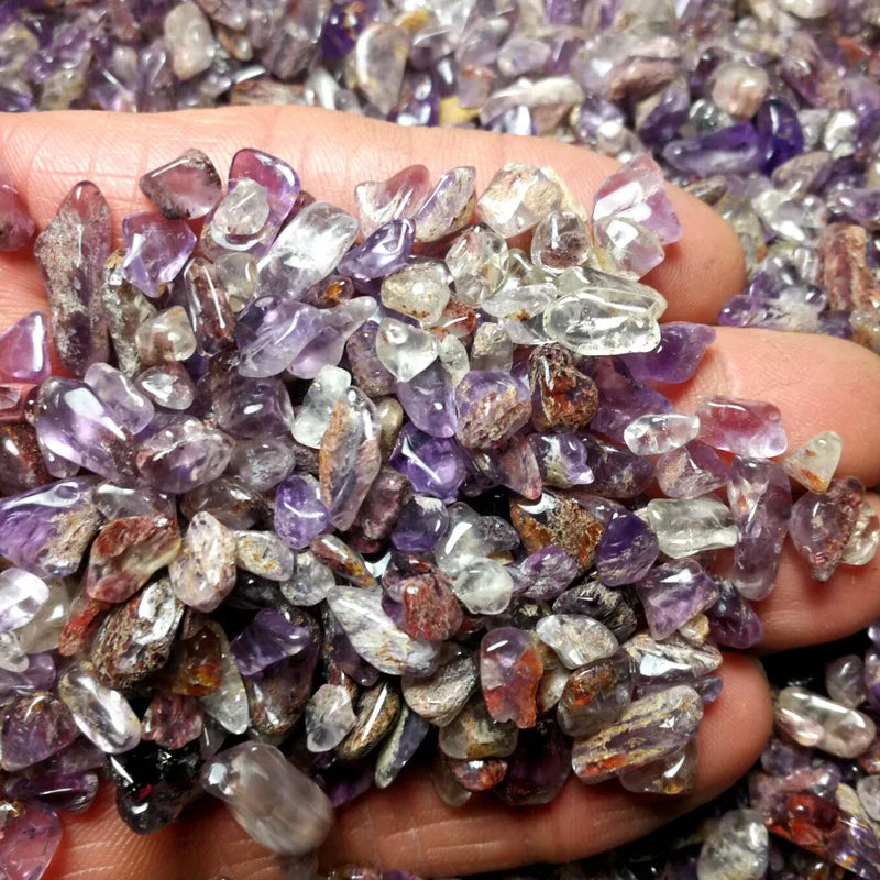 2026 Islamic Gifts Natural Healing Gemstone Chips in Bulk Rose Quartz Amethyst Crystal Chips Tumbles Stones for Home Decoration