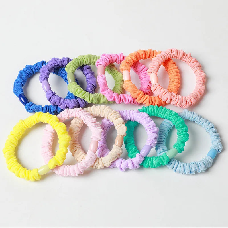 Colourful Kid Slim Scrunchie Summer Hair Bands for Girls Kids Scrunchies