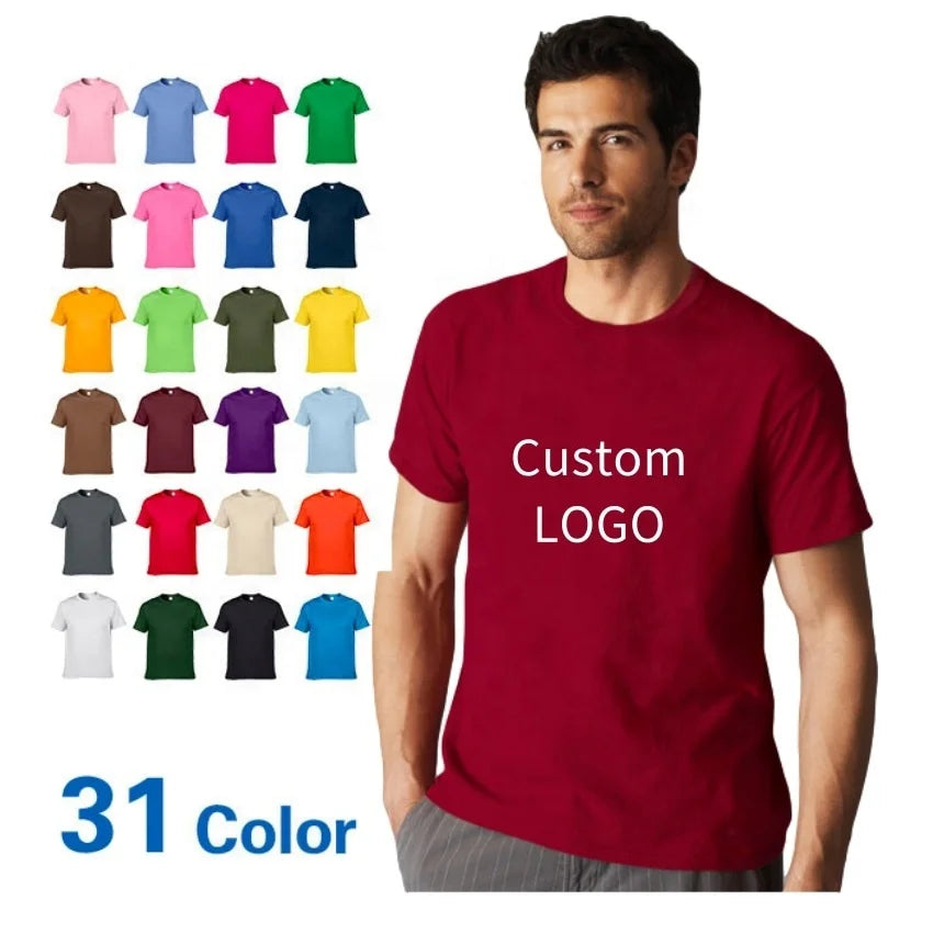 Fashion 100% Cotton High Quality Custom Men's T-Shirt Printing Your Brand T Shirt Men Graphic Tees Shirt Heavyweight T-shirt