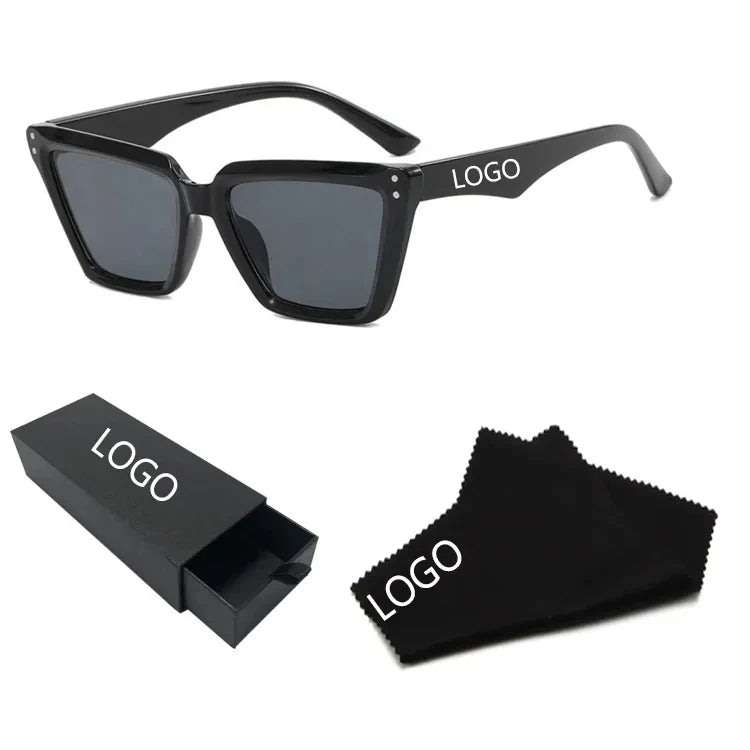 2026 Fashion Trend Small Frame Women Rice Nail Sunglasses Retro Plastic Triangle Cat Eye Sunglasses Wholesale Custom Logo
