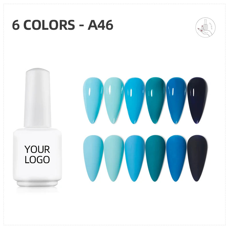 JTING Nails Supplies Salon Various Styles 6colors Gel Polish Set Kids Friendly Nail Gels Polish Private Label Uv Gel
