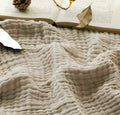 Light Grey 6-Layer Lyocell/Cotton Gauze Blanket Soft Lightweight All-Season Thermal Throw Plain Printed Knitted Eco-Friendly