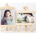 Sublimation Blanks Aluminum Photo Frames With Wooden Base for Display