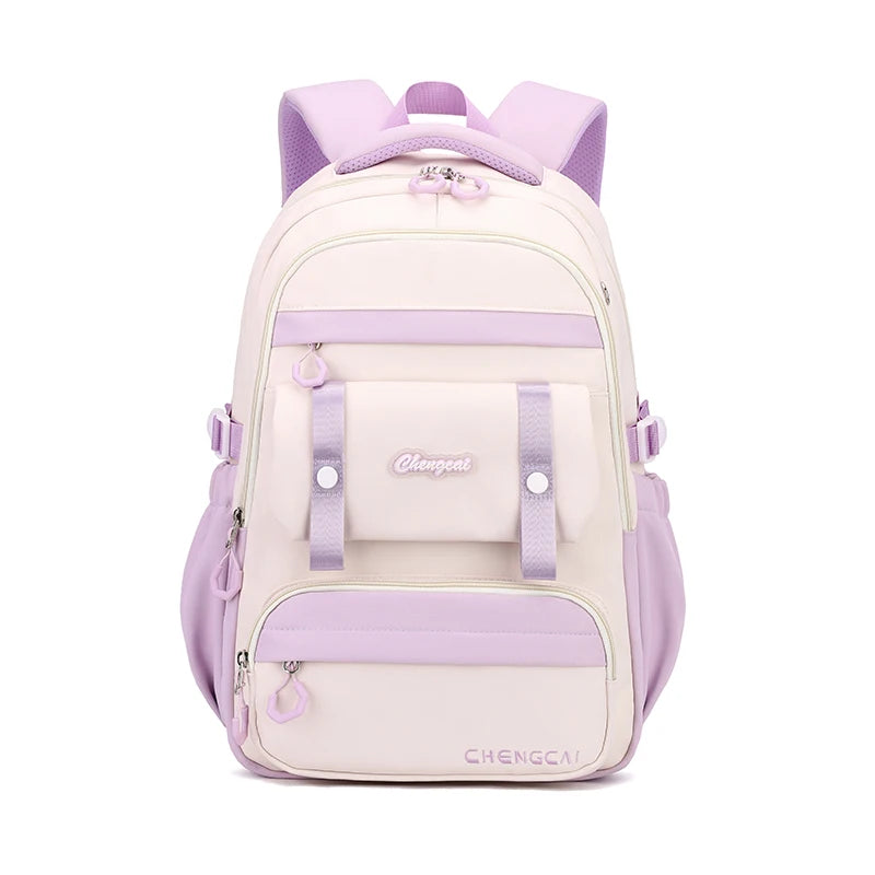 2024 Korean Version Fashion Large  Schoolbag High-Appearance Multi-Layer Leisure Travel Bag Student Backpack