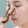 Frog Shape Multifunctional Massage Tool Green Sandalwood Gua Sha Comb Scraping Scalp Head Massager