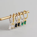 2022 New Popular 925 Sterling Silver 18k Gold Plated Huggie Earrings Custom Crystal Rhinestone Earring Fine Jewelry for Women