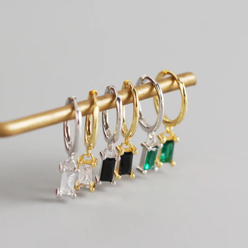 2022 New Popular 925 Sterling Silver 18k Gold Plated Huggie Earrings Custom Crystal Rhinestone Earring Fine Jewelry for Women