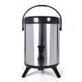 MOSEENER Commercial 6L8L10L Large Capacity Stainless Steel Water Jug Hot & Cold Thermo Milk Barrel Tea Bucket Milk Tea Barrel