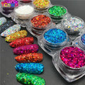 Wholesale Light Bulk Color Nail Glitter Powder Holographic Glitter Mix Chunky Glitter for Nail Tumbler Epoxy
