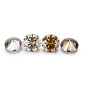Starsgem 1ct 6.5mm Light Dark Moissanite Loose Gemstone Colors Stone champagne Brown Gold Round Moissanite Diamond