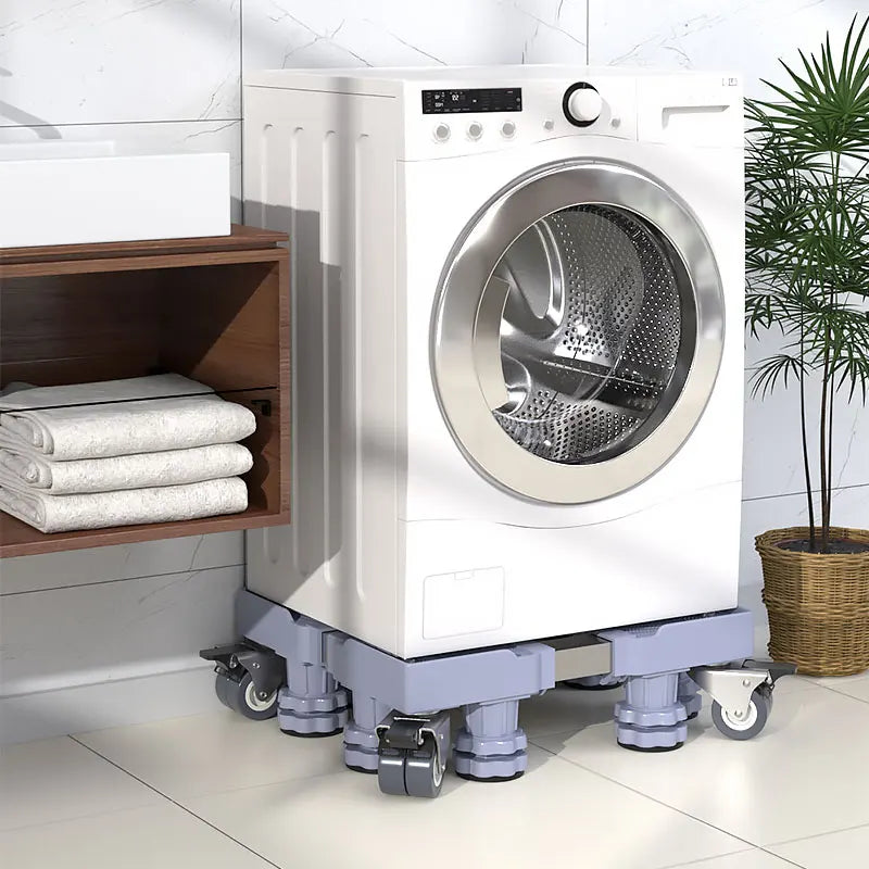 08-B007 Adjustable Mobile Folding Square Rack Trolley Storage Holder Refrigerator Washing Machine Designed Household Use OEM ODM
