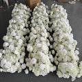 Wedding Artificial Flower Runner Wedding Table Flower Aisle Runner White Flower Table Runner for Event Decoration