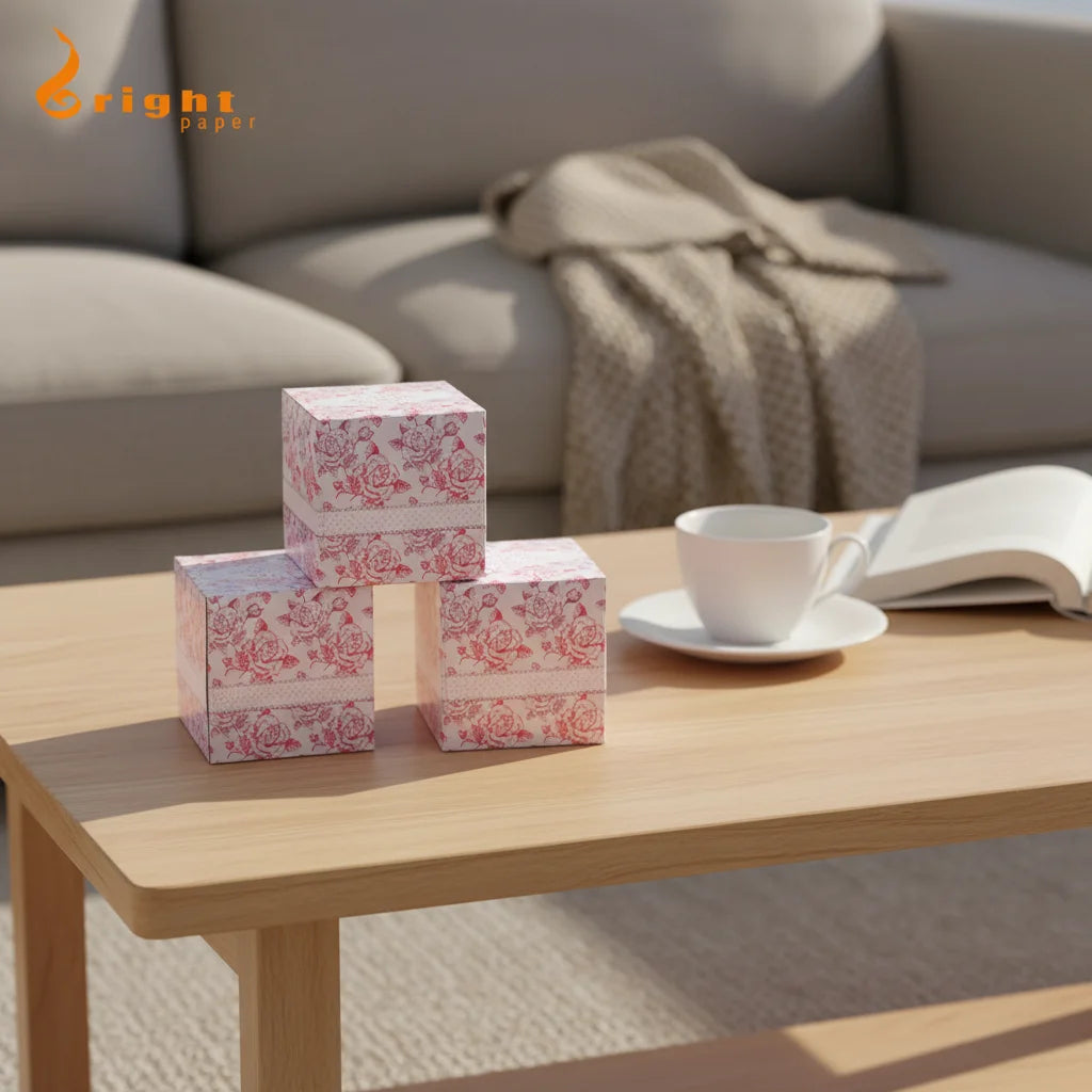 Professional Cube Upright Face Tissue Box Business-Grade Facial Tissues