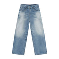 2025 Wholesale Boyfriend Jeans for Men Light Blue Boys Baggy Jeans Stylish Washed Out Light Blue Jeans