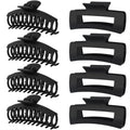 8pcs 4.3 Inch Matte Banana Hair Jaw Clips Strong Hold Plastic Claw Clips for Thin-Thick Curly Hair Big Hair-4.3 Inch Large Hair