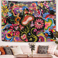 XinLan Custom Blanket Wall Art Bedroom Living Room Mushroom Psychedelic Tapestry Wall Hanging