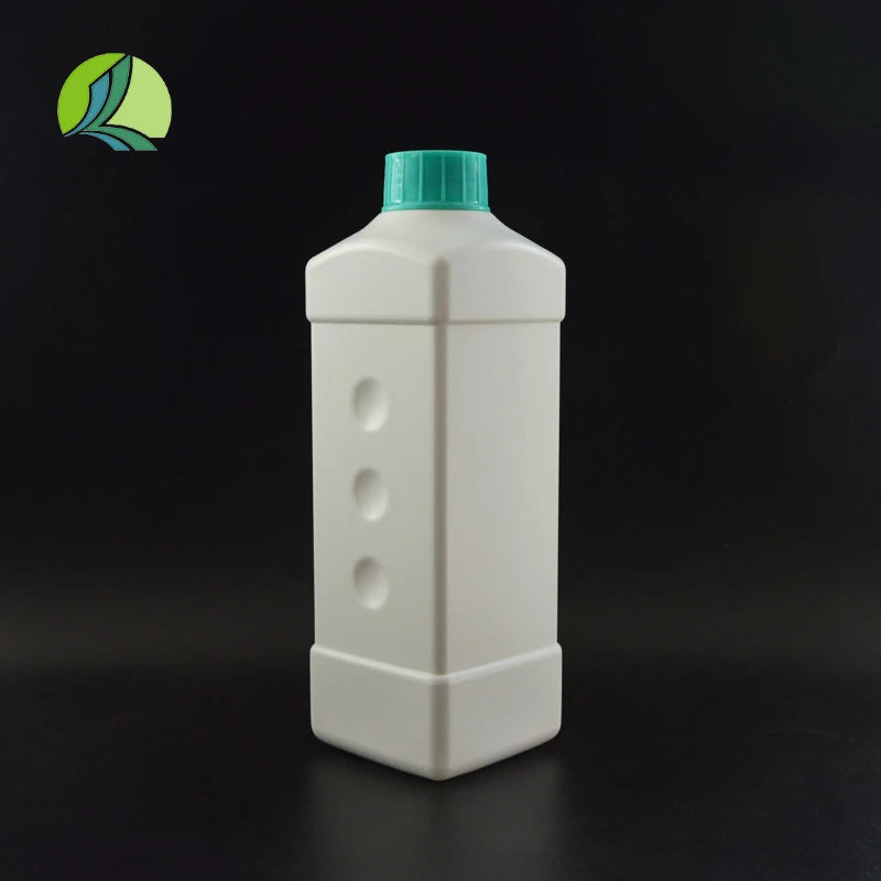 500ml & 1 Litre White Plastic Reagent Bottle Chemical Liquid Storage with Screw Cap Seal Separate Storage for Medicine