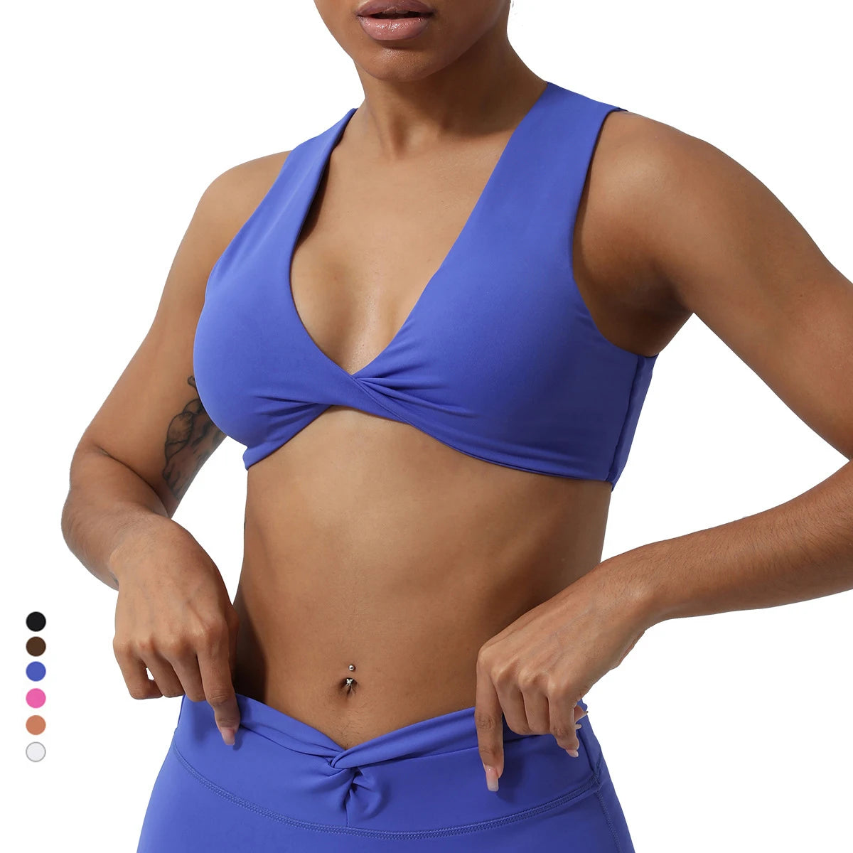 Sexy Twisted Push up Sports Bra Gym Crop Top Women High Quality Breathable Workout Yoga Clothes Fitness Running Bra