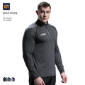 Long Sleeves Half Zip Elastic breathable sport Tracksuits Sportswear Training Quick-drying 88% Polyester 12% Spandex Gym Wear