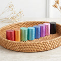 Wholesale #16 Aluminum Cap Neck Roller Bottle Acid Etched Surface Red Orange Yellow Green Cyan Blue Purple Pink Perfume