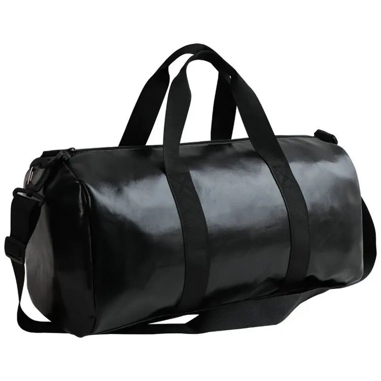 Custom Pu Leather Fabric Luggage Supplier Gym Duffel Waterproof Outdoor Travel  Sport Tote Hand Shoulder Bag for Men Women
