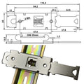Installation Guide Rail Bracket with Snap Hook Din Rail Clamps for Switch Power Supply Snaps