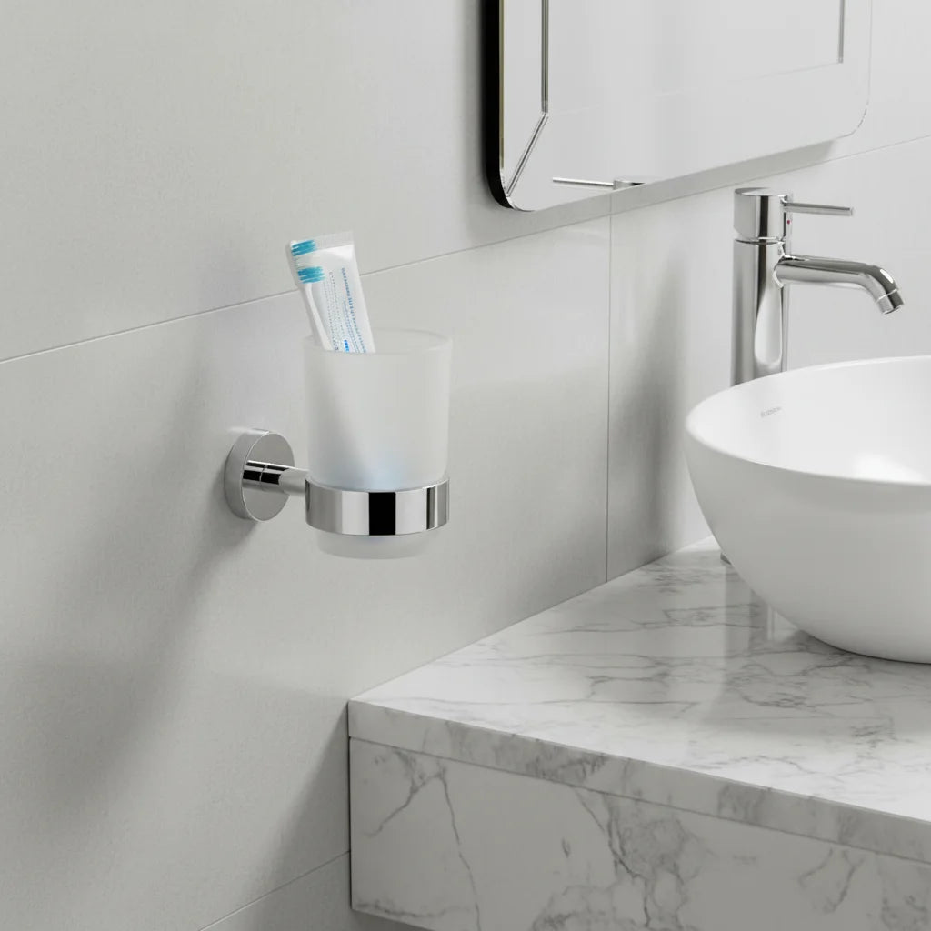 APP Direct Factory Single Toothbrush & Glass Tumbler Holder for Hotel Bathrooms
