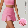 SHINBENE Women's High Waist Tennis Skirts Outdoor Golf & Running Skorts with Pockets Gym Shorts for Adults