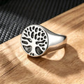 Fashion Men's Ring Jewelry Customized Signet Ring Stainless Steel Viking Tree of Life Ring for Man