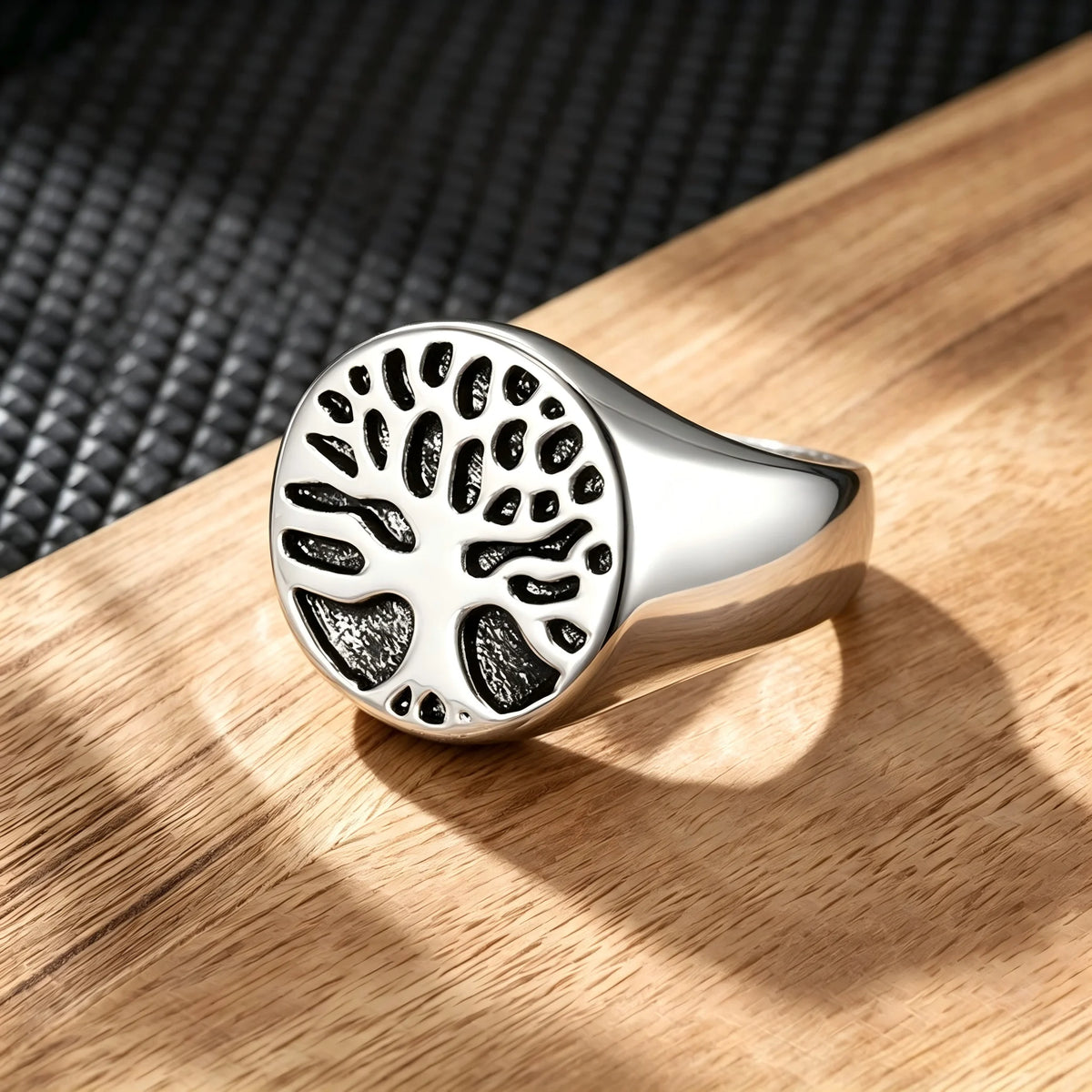 Fashion Men's Ring Jewelry Customized Signet Ring Stainless Steel Viking Tree of Life Ring for Man