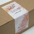 Customized Logo Rectangle Stickers Packaging Label Glossy Self-Adhesive Waterproof Holographic Vinyl Gift Box Seal
