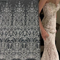 Mesh With Crystal Beaded Fabric Stones Lace