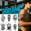 Custom Waterproof Temporary Tattoo Stickers Flower Lion Realistic Full and Half Sleeve Designs