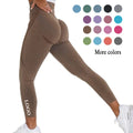 JY Women's High-Waisted Elastic Non-See-Through Compression Yoga Leggings Solid XL Outdoor Seamless Scrunch Back Made Spandex