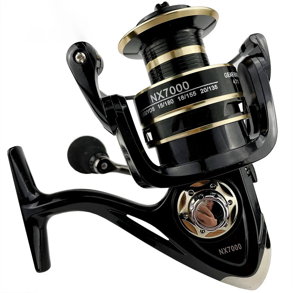 Fishing Reel Spinning Metal Spool Stainless Steel Ball Bearing Metal Handle Saltwater Spinning Reels