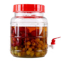 Wholesale Big Size Round Airtight Eco-Friendly Kitchen Food Storage Fermentation Glass Bottle Jars with Release Valve and Faucet