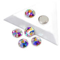 3288 Round  Sewing Stone Double Hole 8 Big 8 Small Machine Facets  Crystal AB Rhinestone for Garment Decorations