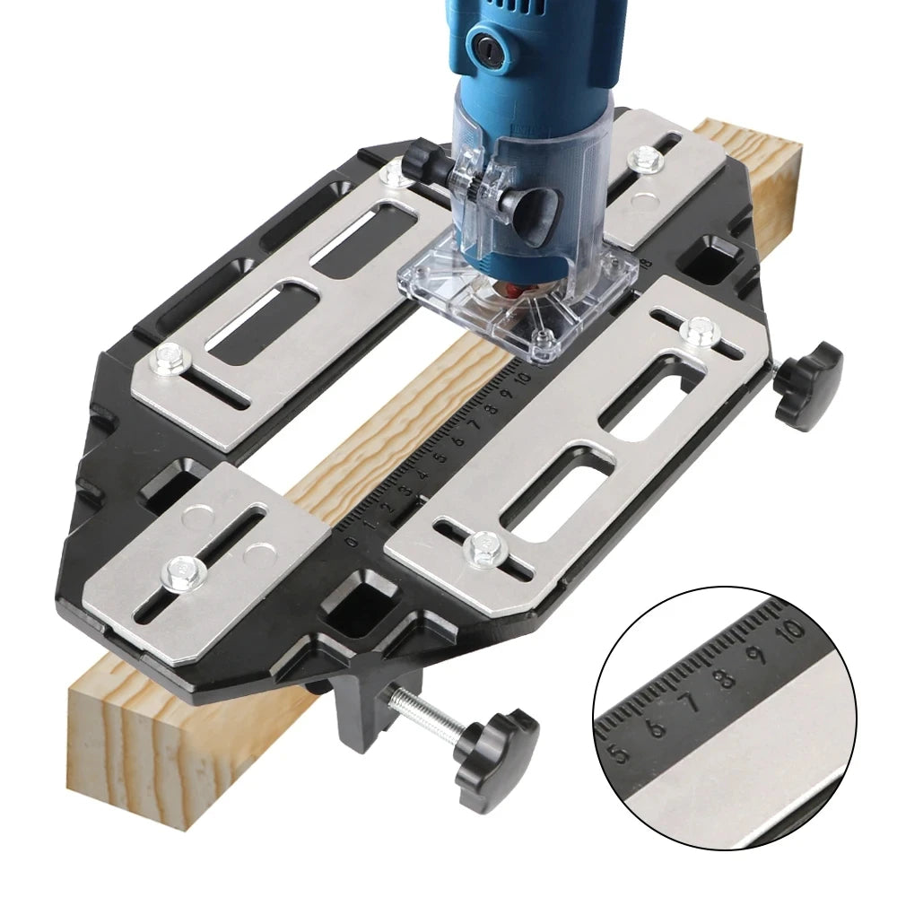 Woodworking Hole Opener Slotting Locator Aluminum Alloy Door Hinge Installation Kit for Door Lock Installation